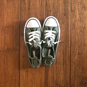 Converse green shoreline sneakers